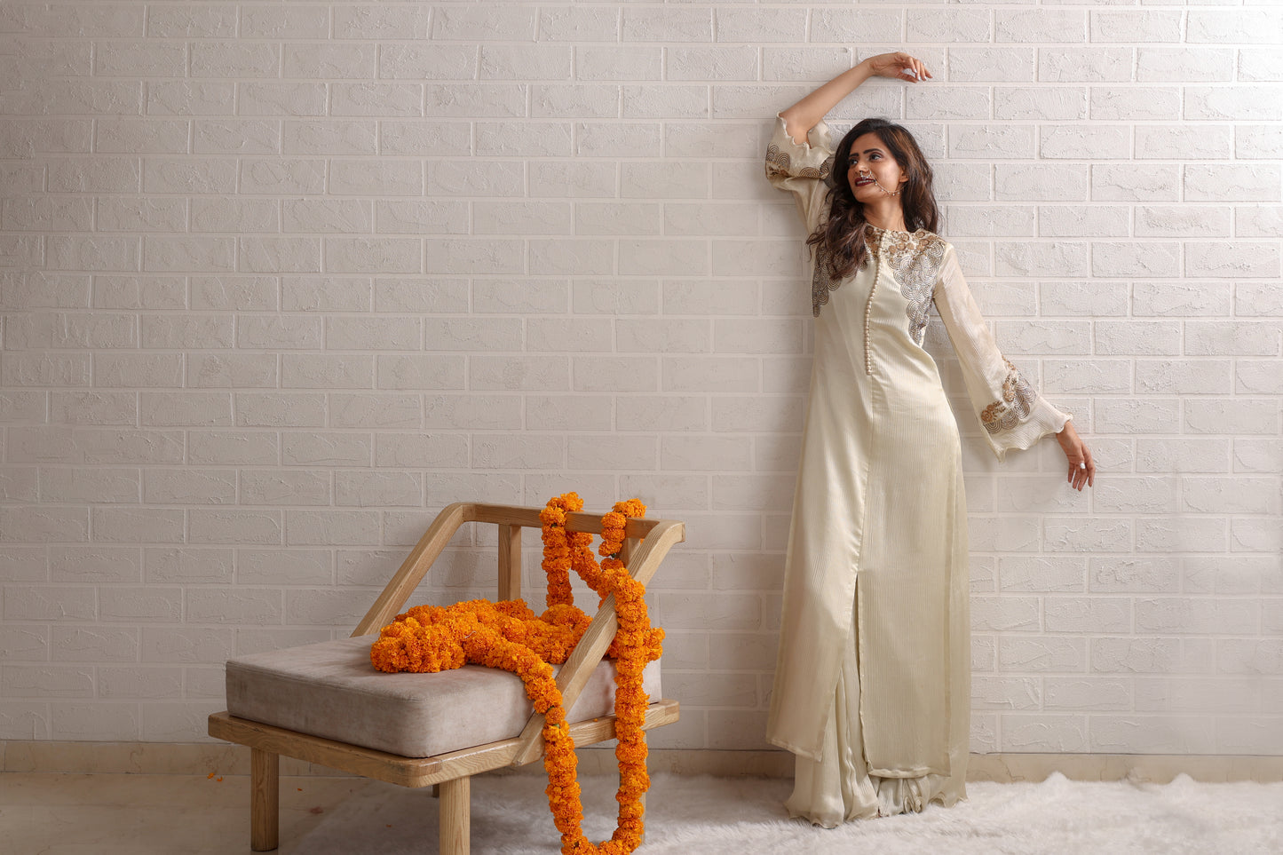 Wrinkle Sharara Set