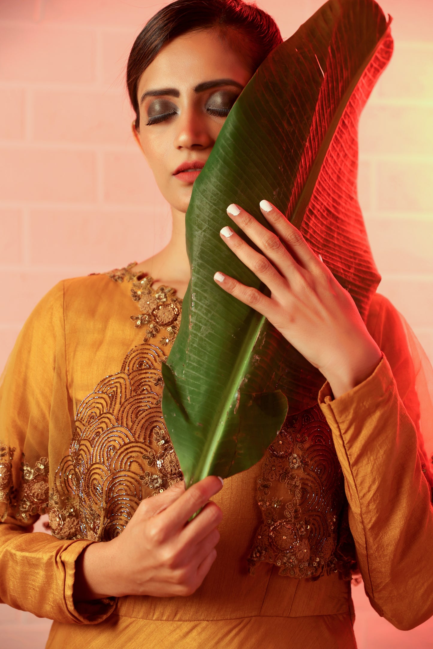Mustard Trail Gown