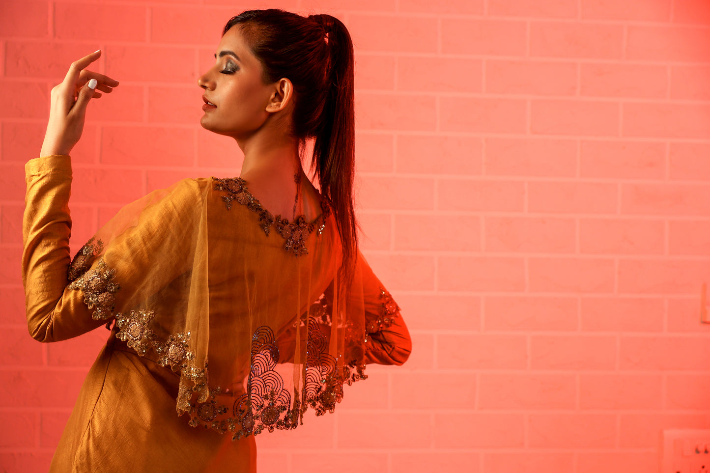 Mustard Trail Gown