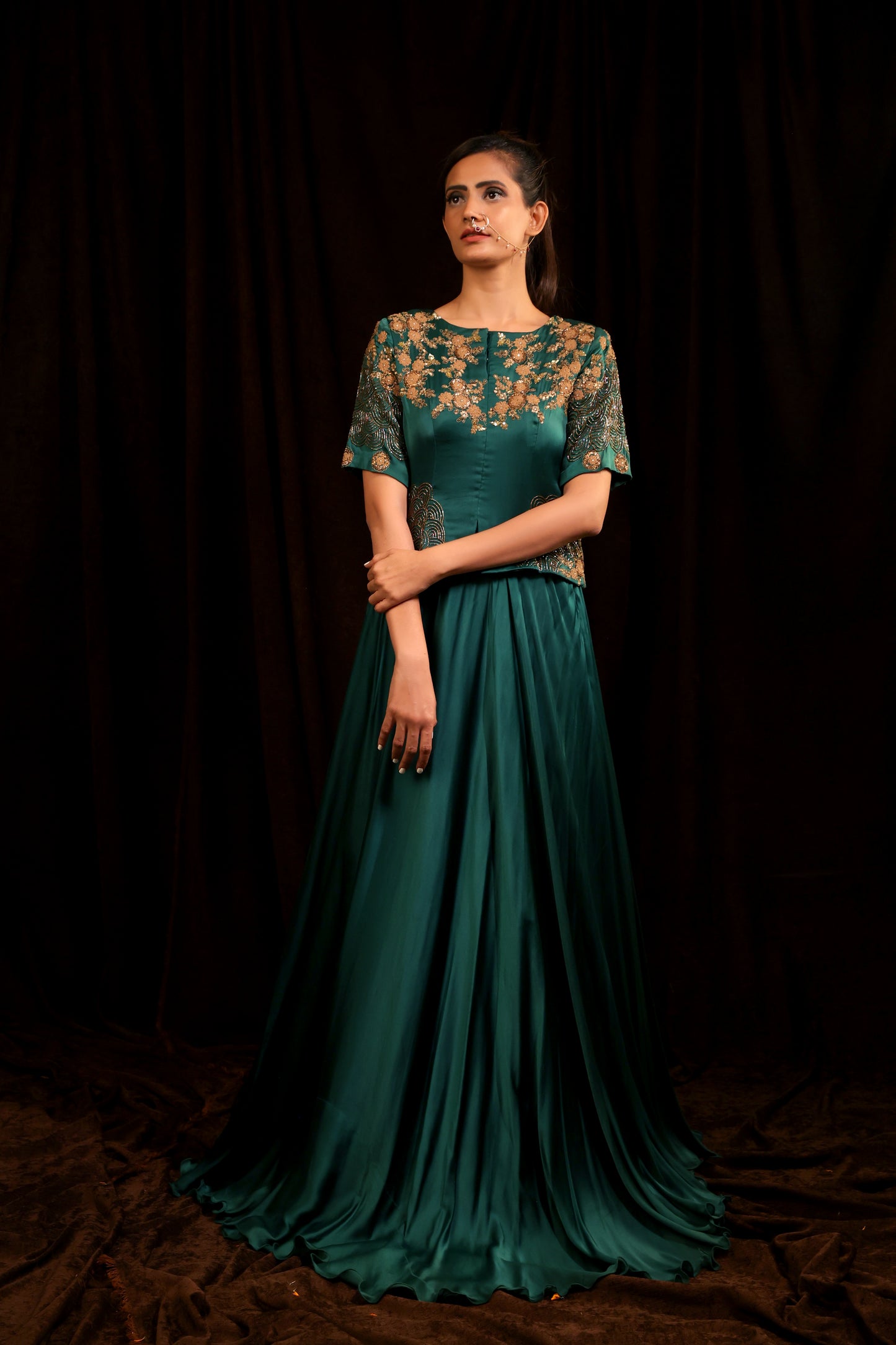 Emerald Flowy Skirt Set