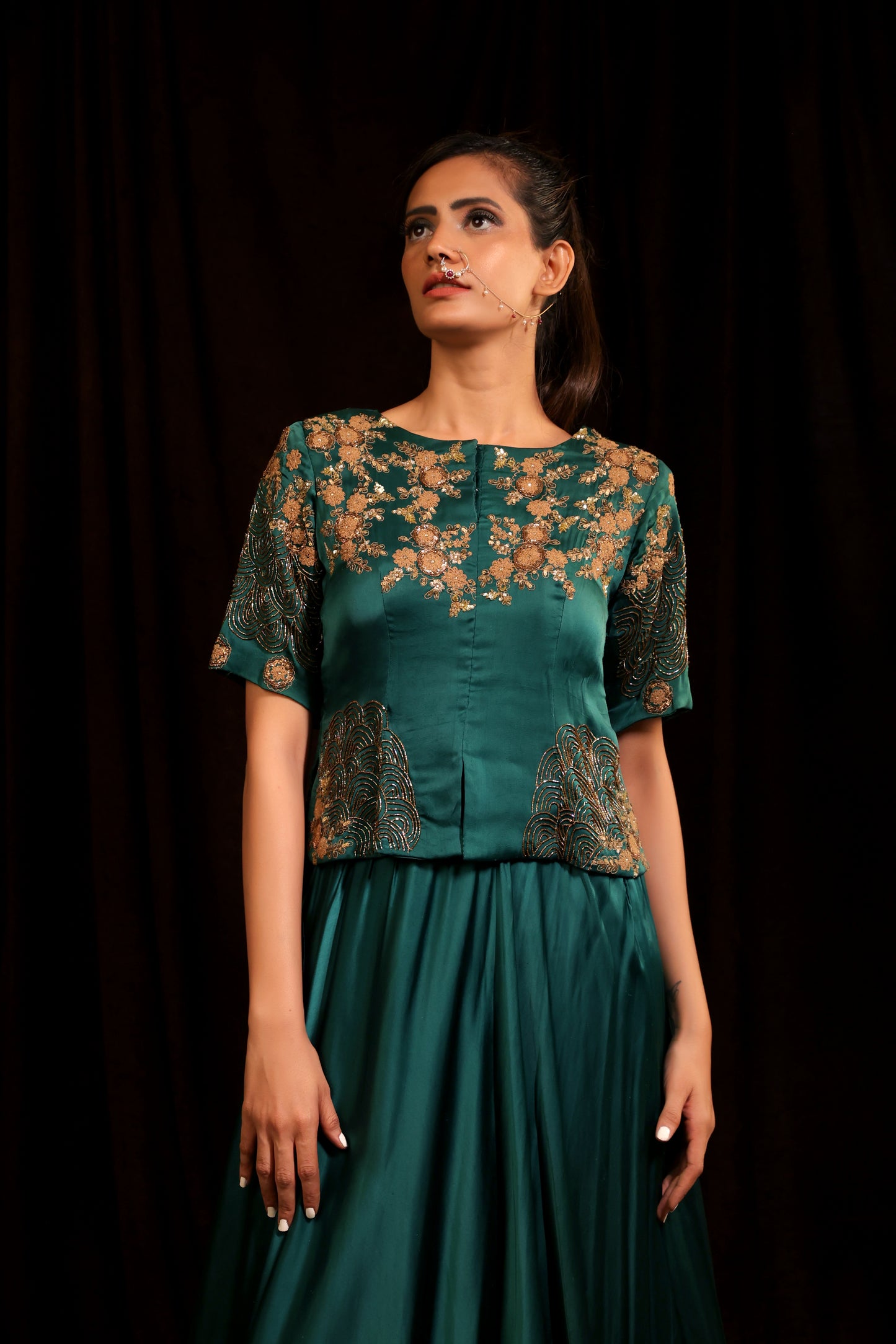 Emerald Flowy Skirt Set