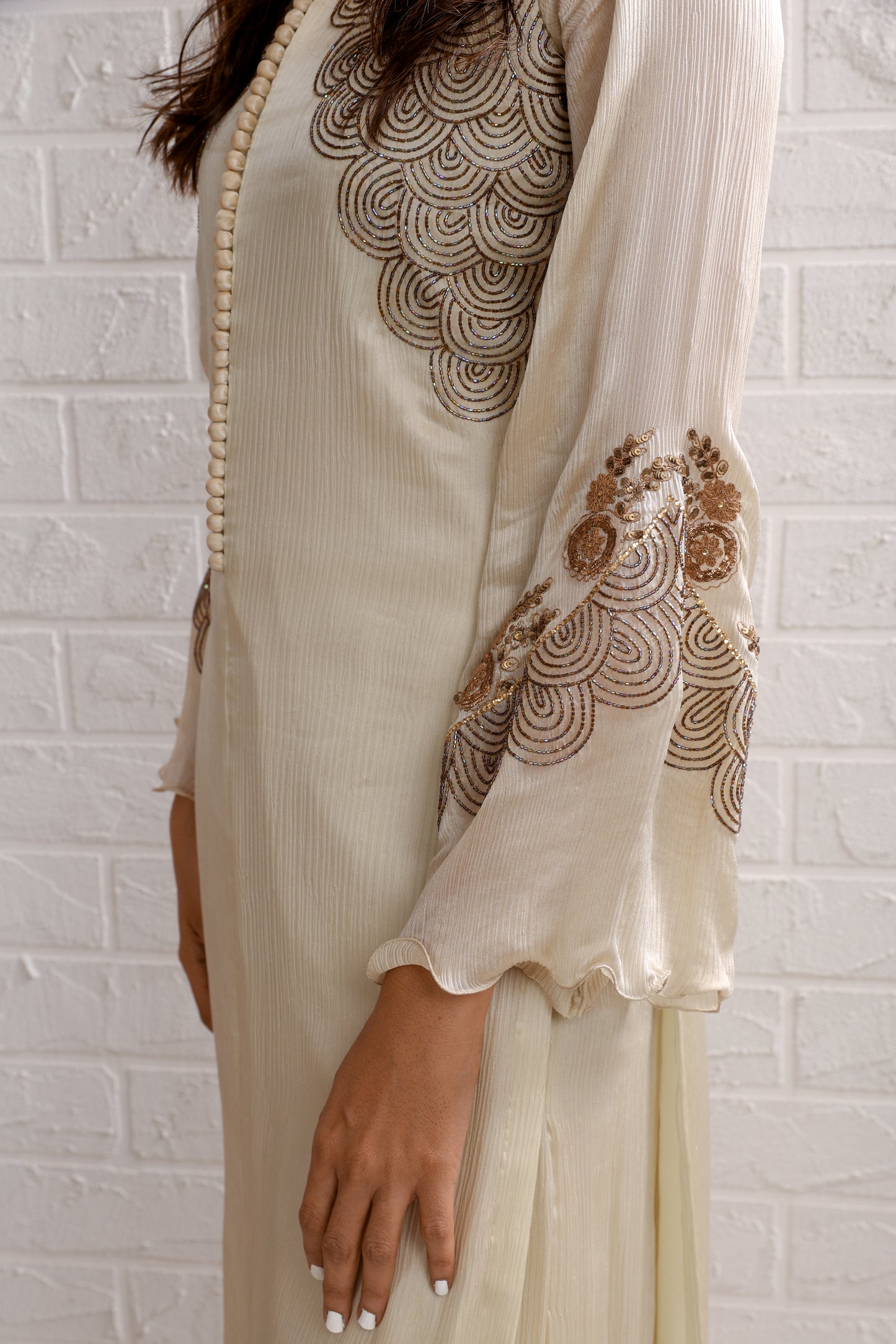 Wrinkle Sharara Set